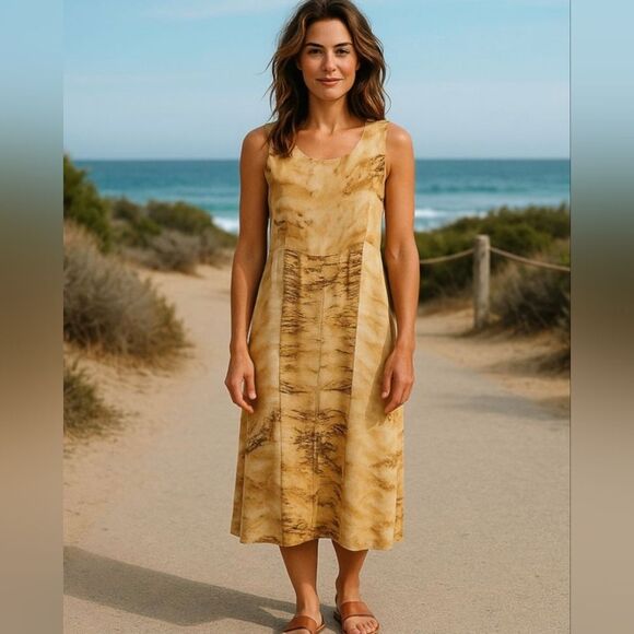 Ceri Hoover sleeveless silk  maxi dress. - Picture 1 of 9